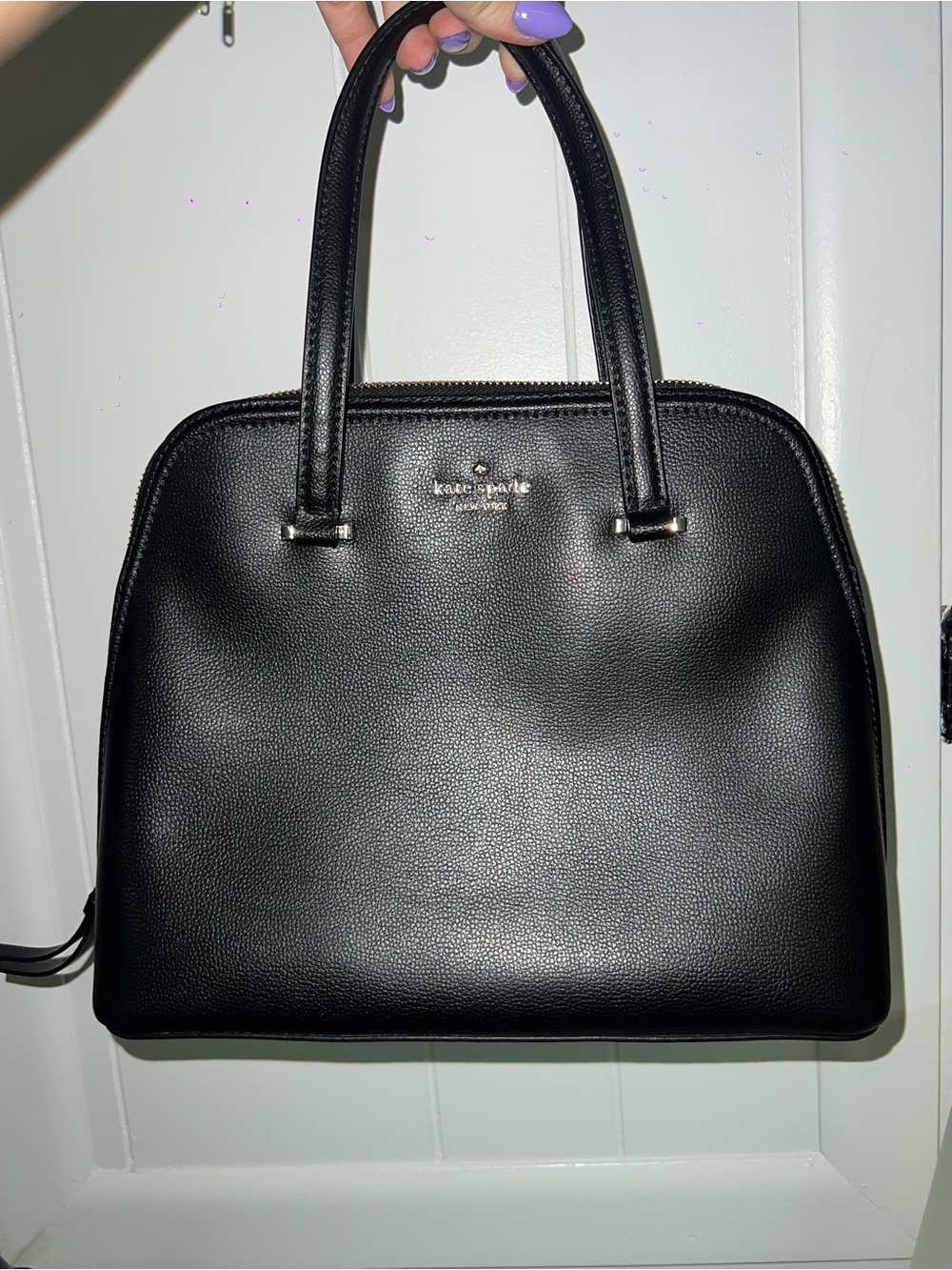 kate spade Black Pebble Leather Satchel Handbag